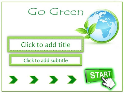 Go Green Powerpoint Templates 4 Presentation