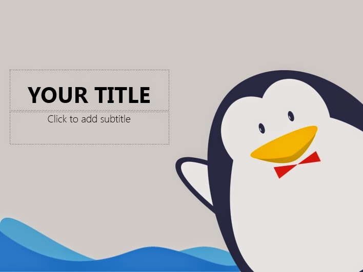 Cute Penguin Powerpoint Templates - 4 Presentation