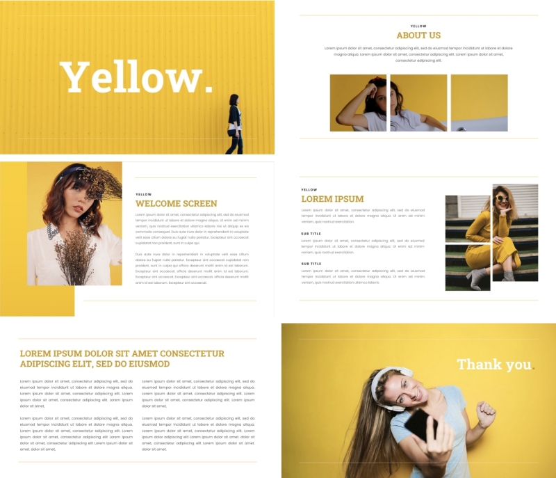 Yellow PPT Template